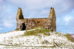 14th Century Chapel at Kirkapoll, Tiree, in the first snow since 2001