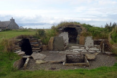 Burnt Mound structures at Breckan on the Island of Sanday, Orkney